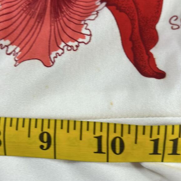 Vintage 70s Alfred Shaheen graphic print red flower maxi dress, 8 - Picture 12 of 15